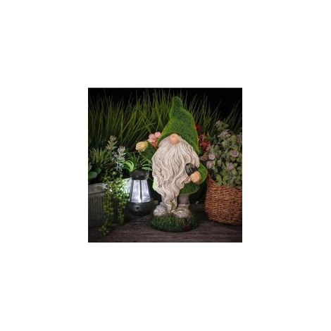 Lampadaire Solaire Extérieur Résine Nain Statue Décorative Jardin Peluche Ornement Lumière Paysage (1/3)