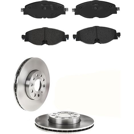 KIT FRENI ANTERIORI compatibile con SEAT LEON SPORTSTOURER (KL8) - DISCHI + PASTIGLIE OEM: P 85 126 , P 85 182 , P 85 137 , P 85 167 / 17521 , 17558 /SOSTITUZIONE DIRETTA/BASSA POLVERE/SILENZIOSO (1/5)
