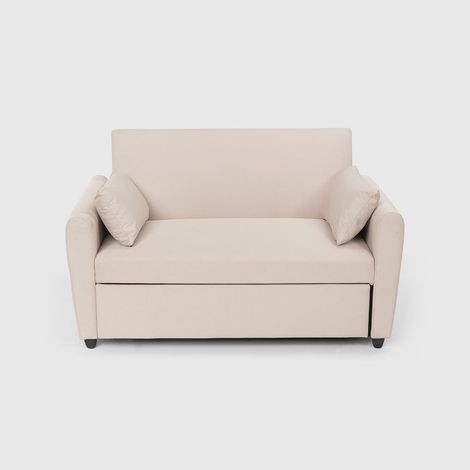 Divano letto 2 posti estraibile design moderno in tessuto Porto Rico - Beige