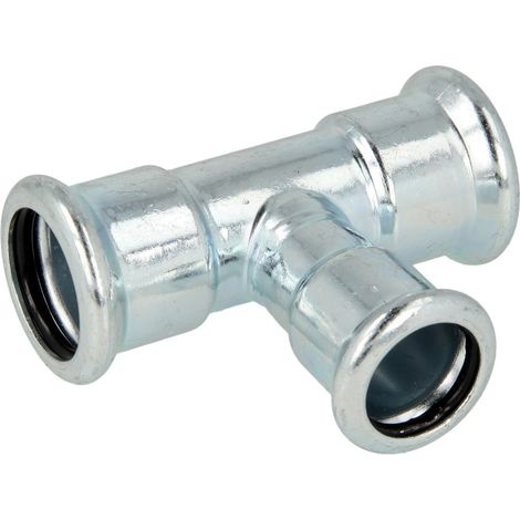 Raccord à sertir en acier C té réduit 15 x 12 x 15 mm F/F/F contour M