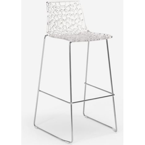 Grand Soleil Küchenbarhocker 74 cm design Spider Slitta - Transparent