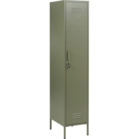 Armoire Moderne en Métal avec 5 Étagères Meuble de Rangement Verte Frome (1/5)