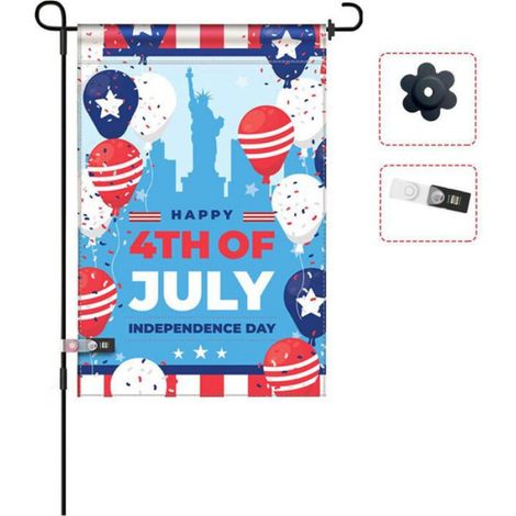 Butées en caoutchouc pour drapeaux de jardin, lot de 10 clips anti-vent réglables, accessoires pour mâts de drapeaux (1/4)