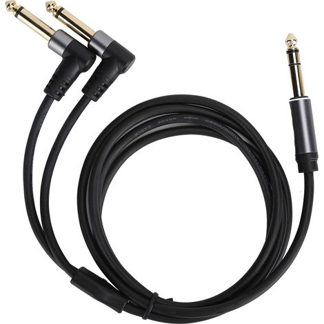 Câble adaptateur stéréo 6.35mm vers mono 6.35mm mâle à mâle, 1.5m, séparateur audio (1/5)