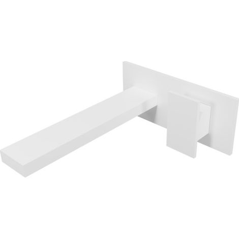 Façade mitigeur lavabo bec 230mm avec plaque Blanc Mat TABULA - CRISTINA ONDYNA TA25824