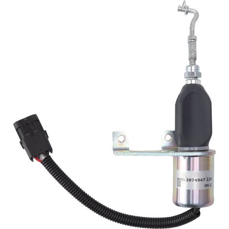 Soupape électromagnétique d'arrêt de carburant 3974947 12V pour excavatrice, accessoire d'extinction moteur électrique (1/5)