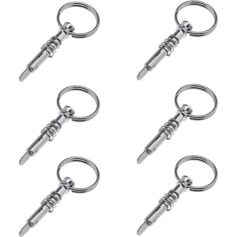 6pcs Goupille à Dégagement Rapide 0.24" Diamètre avec Came de Descente et Goupille à Ressort Longueur 1.57'' 316 Acier Inoxydable Top Pin Matériel Marin (1/4)
