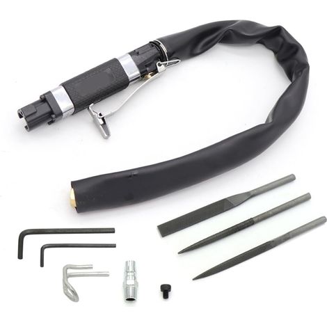 Kit de micro-meuleuse pneumatique Outil de lime pneumatique/à air de qualité lime alternative outils de polissage de meubles en bois lime polisseuse artisanat en bois à espace étroit(HF-AF5A) (1/5)