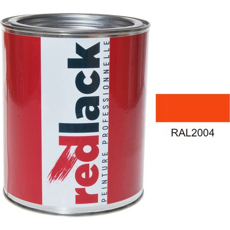 Barattolo da 1L di vernice – RAL 2004 – Arancione puro – satinata – multisupporto – Redlack