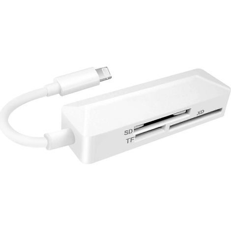 Lecteur de cartes iOS 8 broches TFSD XD 3 en 1 pour ordinateur portable, téléphone et tablette WG (1/5)