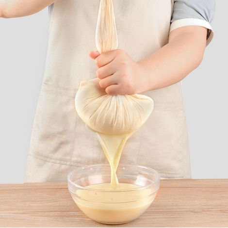 Passiertuch - Tissu Filtrant En Coton Naturel Non Blanchi - Pour Yaourt Lait Bouillon Jus De Légumes - 3 Pièces De 30 X 20 Cm (1/5)