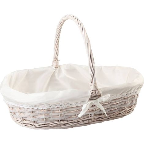 Cesta lacada blanca forrada 50x33x30 (1/4)