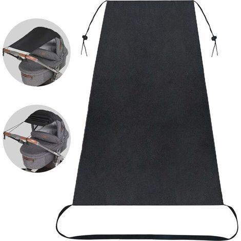 Auvent de poussette, housse de soleil pour poussette bébé, pare-soleil universel pour poussette, avec protection UV et auvent de poussette pliable pour la protection contre la pluie, le vent et l'épre (1/4)