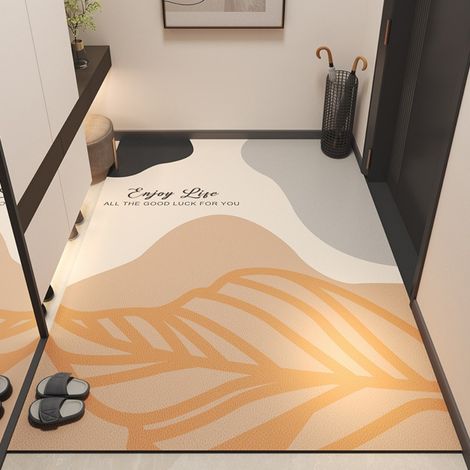 Charme printanier - Format vertical 4060cm (Cuir) Tapis de sol en cuir imperméable et résistant à l'huile, lavable et facile d'utilisation, adapté à un usage domestique, y compris pour les entrées et (1/4)