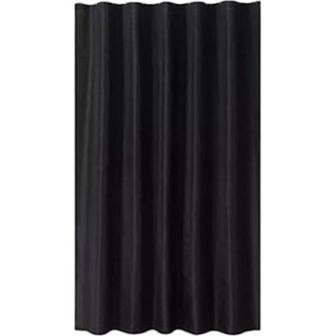 Rideau de douche noir pur, en polyester épais et imperméable, pour salle de bain, 200 x 200 cm (1/5)