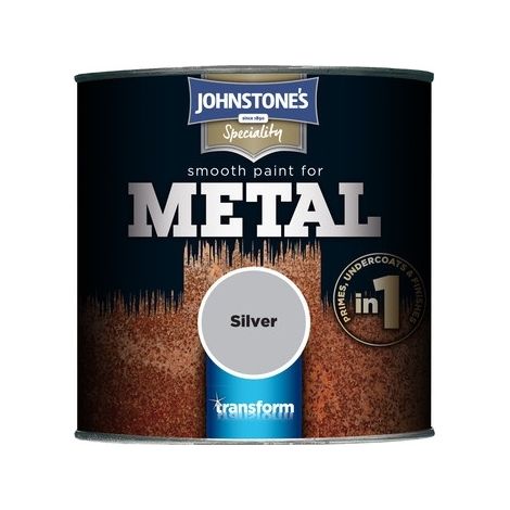 Johnstones Smooth Effect Metal Paint - Silver - 250ml