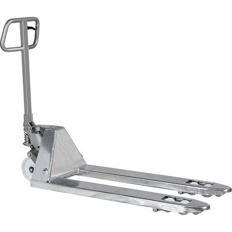 Handhubwagen aus verzinktem Stahl – kurze Gabeln 800 x 525 mm – feuchtigkeitsbeständig - Tragfähigkeit 2,5T - TKB01A0NZZ0