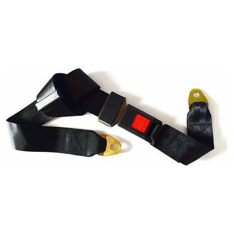 Lot de 2 ceintures de sécurité universelles réglables 2 points de harnais de sécurités réglables ceinture de sécurité simple double -, (1/5)