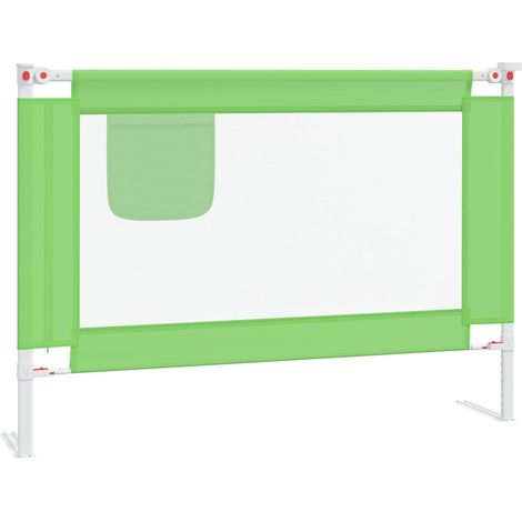 Maison Exclusive - Kleinkind-Bettschutzgitter Grün 90x25 cm Stoff (1/5)