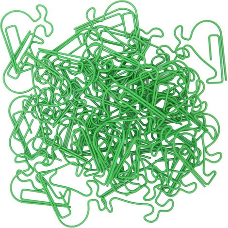 GLOGLOW Nan 100 Trombones Verts, Fil de Fer Gainé Plastique (1/4)