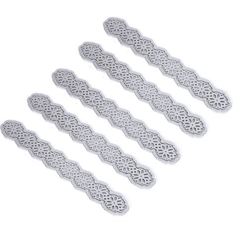5 Pièces Matrices Découpe Acier pour Gaufrage Métal, Modèles Lignes Relief Cartes Scrapbooking (1/5)