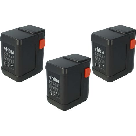 vhbw 3x Batería compatible con Gardena SmallCut 300 Accu (8844-20) tijeras cortacésped 3000mAh 18V Li-Ion
