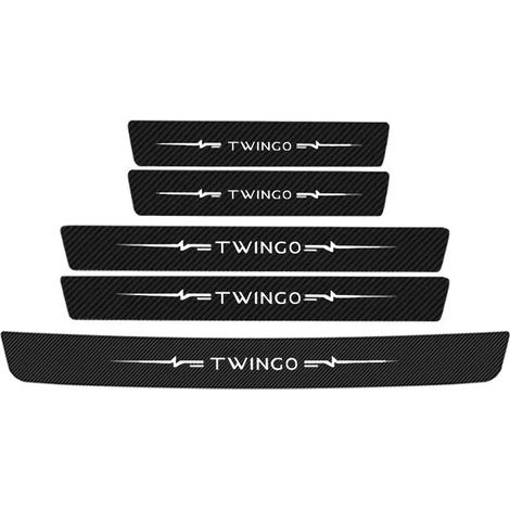 (5 pièces) Autocollants anti-coups de pied pour seuil de porte,seuil de coffre et pare-chocs avec logo Renault Twingo (1/3)