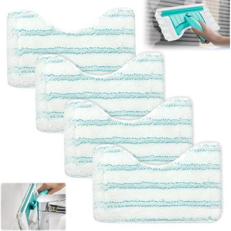 4 pièces - convient aux serpillères de rechange Leifheit - Tampon en microfibre de rechange - Pour le nettoyage du carrelage - Essuie-sol - Serpillère (1/5)
