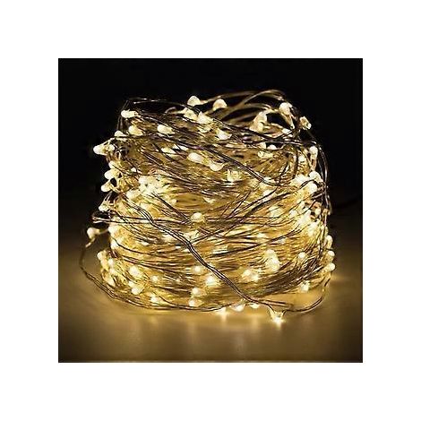 Guirlande LED-Leuchte, 10 m, 100 Dioden, Innenbeleuchtung, weiß, weiß [Energieklasse A++]