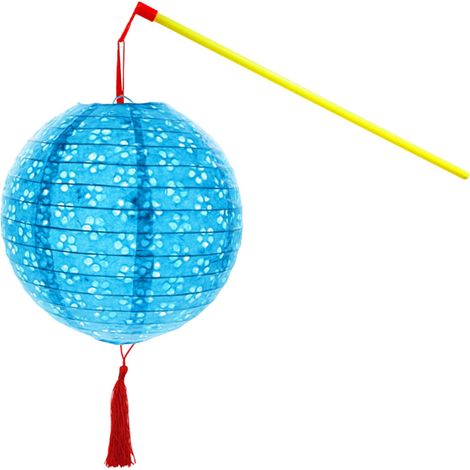 Lanterne En Papier - Découpe Creuse - Avec Lumière LED Intégrée - Avec Cordon De Suspension Et Bâton De Support - 1 Pièce (1/5)