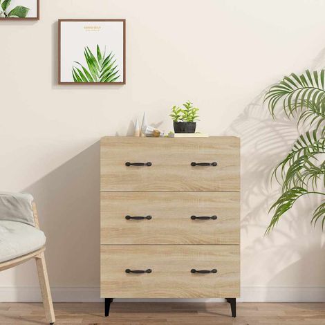 vidaXL Buffet chêne sonoma 69,5x34x90 cm bois d'ingénierie (1/5)