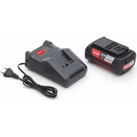 Chargeur de batterie 36V 2Ah – Affichage LED – Recharge rapide en 65 min – Protection contre surcharges – Compatible outils Bosch – Ikra (1/2)