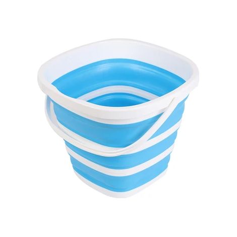 Seau en silicone pour la promotion de la pêche Seau pliant Lavage de voiture Fournitures de pêche en plein air Carré 10L Salle de bain Cuisine Camp Seau 01 (1/5)