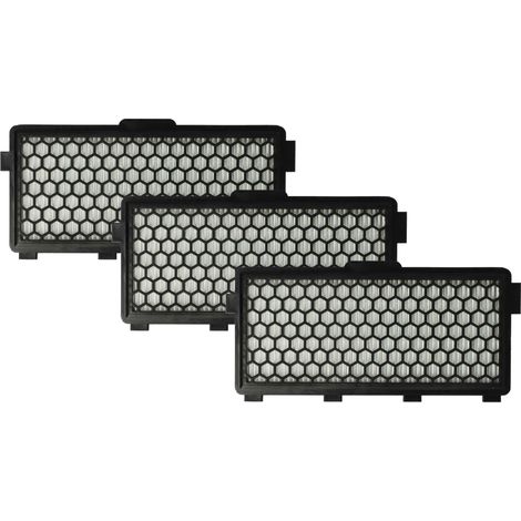 vhbw 3x filtre compatible avec Miele S512, S5221, S512-1, S5211, S514, S5220, S5210, S518-1 aspirateur - filtre HEPA d'évacuation H11