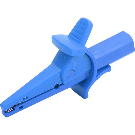 Pince de test isolée, ouverture de sécurité de 20 mm, avec prise banane de 4 mm pour projets électriques automobiles et camions (bleue). (1/5)