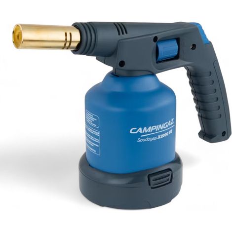 Saldatore a gas in metallo con accensione piezoelettrica potenza 1650W temperatura fiamma 1800C regolabile ergonomico (1/5)