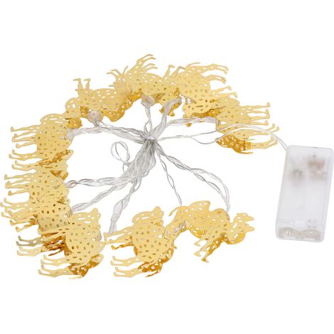 Guirlande lumineuse LED en forme de chameau avec 10 petites lumières décoratives en fer pour fêtes et éclairage extérieur coloré (1/5)
