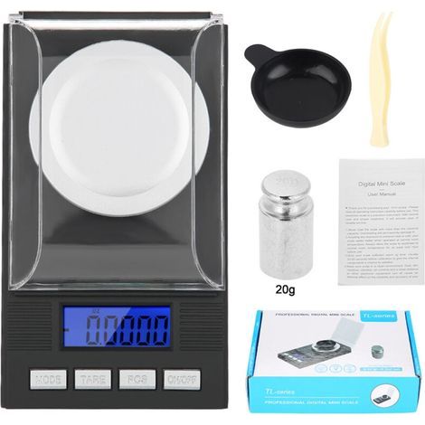 Mini balance de poche portable haute précision 0,001 g, avec affichage numérique LED, 20 g (1/5)