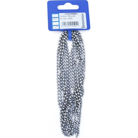 Catena a pallini pretagliata Ø 3,2 mm. in acciaio Inox 2,5 mt.