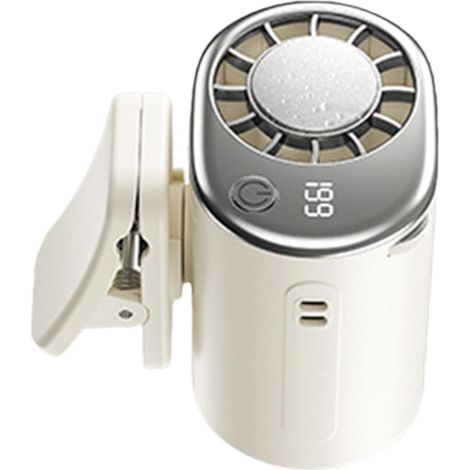 Petit Ventilateur de Bureau Affichage Numérique LED Rechargeable (1/5)