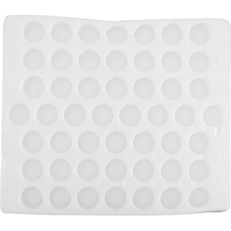 Schaumstoff-Reagenzglashalter, Zentrifugenröhrchenhalter, Reagenzglasorganizer zur Probenentnahme (50 Löcher) – 24,50 x 21,30 x 3,50 cm (1/4)