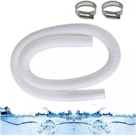 Tuyaux de remplacement de pompe de piscine de 1.25 pouces, tuyaux de piscine pour pompe de filtre de piscine Intex Coleman 607, 637 avec 2 pinces (1/5)