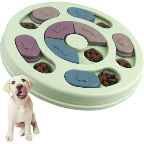 Jouets pour Chiens Intelligence Nourriture pour Chiens Jouets pour Chiots, Jouets pour Chiens ralentis, Jouets de Puzzle antidérapants pour Chiens, Chiots et Chats (Vert)- (1/5)
