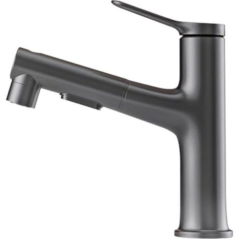 Ausziehbarer Waschtischhahn komplett aus Kupfer, für Warm- und Kaltwasser, Waschbecken, Badezimmer, Toilette, Waschtischhahn (1/4)