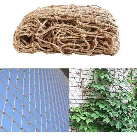 Filet de support pour plantes grimpantes, en jute compostable, pour légumes grimpants, 2 m x 5 m