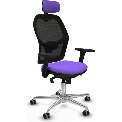 Piqueras y Crespo Silla Ergonómica Lila con Reposacabezas (1/3)