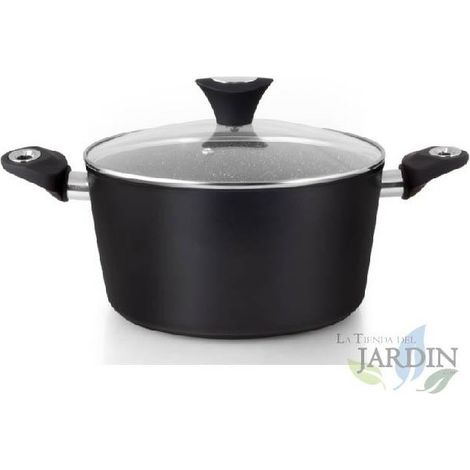 Orbegozo casseruola in alluminio forgiato 24cm. Capacità 4,05 L. Rivestimento in marmo antiaderente.