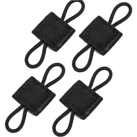 BUNTHAUS 4pcs Système de Retenue Molle Élastique Boucle Ruban Tactique Noir Plastique Militaire Peinte (1/4)