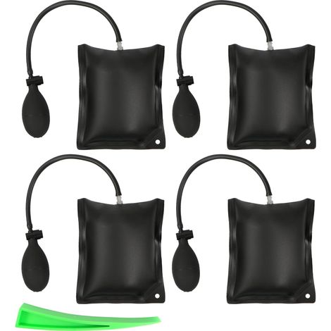 Air Wedge Pump, 4 Piece Mounting Cushion, 400 kg TPU Tube, 25 cm Lifting Air Cushion with Corner Tools, for Installing Windows and Doors, Airbags for Fixing (1/5)