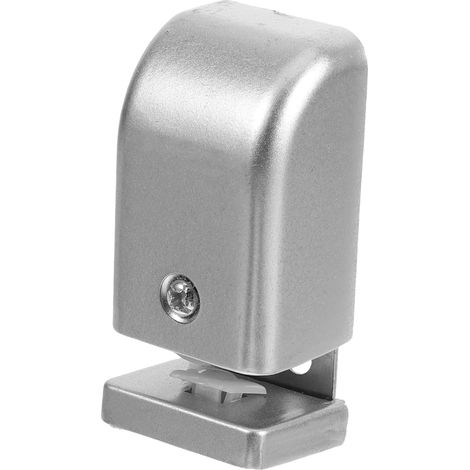 Guide de sol pour porte coulissante fer, argenté, réglable (1/5)